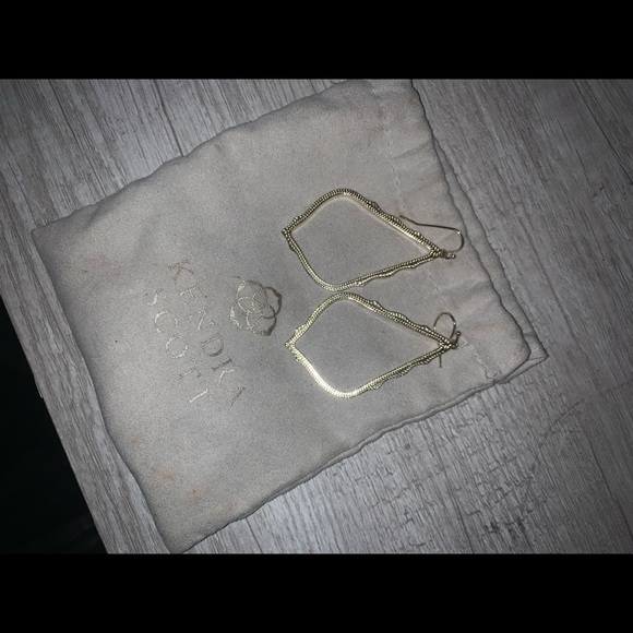 Kendra Scott Gold Drop Earrings - Picture 2 of 3